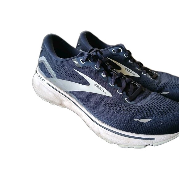 Brooks Ghost 15 Navy White Womens 9.5 Running Shoes Athletic Trainer Casual - Picture 6 of 8